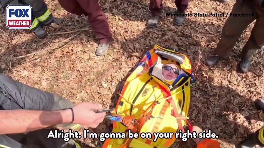 Watch: Minnesota conservation officer rescued after near 20-foot fall in rugged Plainview woods 