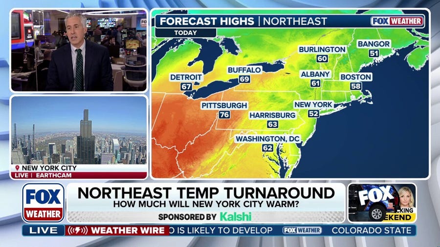 Northeast could see a temperature turnaround after early winter-like chill 