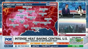 The Central US bakes in intense heat this week amid above-average temperatures