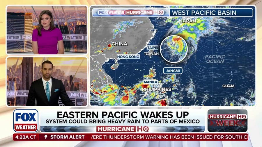 Evacuations in order as gaining Typhoon Jangmi barrels toward Japan