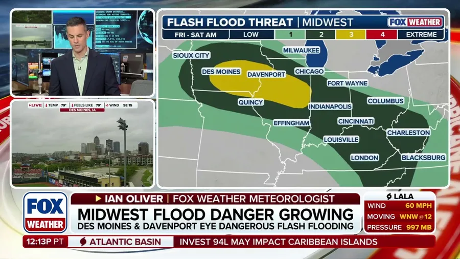 Flash flood danger growing in the Midwest as robust storms slam the region