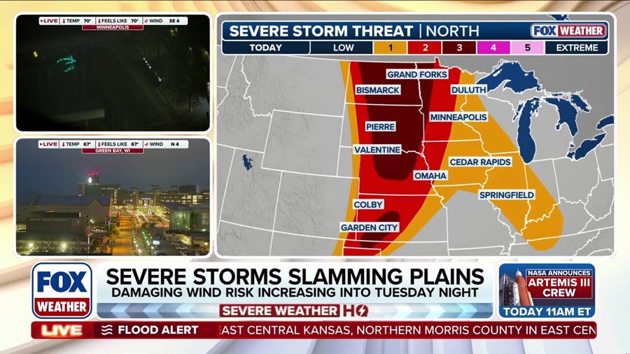 Northern, Central Plains in bullseye of large hail and tornado threat as multiday even begins