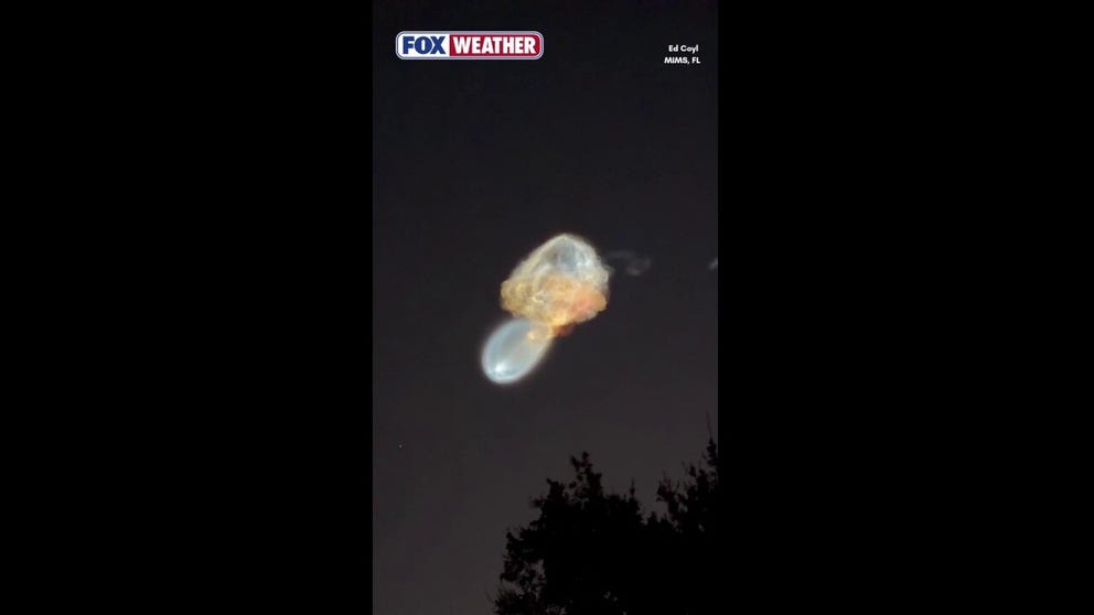 SpaceX Falcon 9 rocket launched on Tuesday, Oct. 13, and with the launch came from the well-known "space jellyfish" that's unique to SpaceX Falcon 9 launches. Videos from around Florida show the phenomenon.