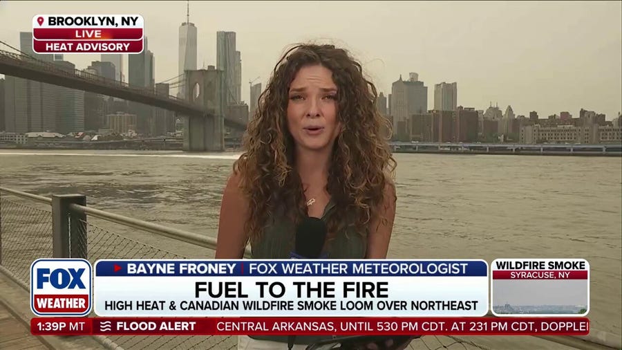 Unbearable heat and wildfire smoke plague New York City