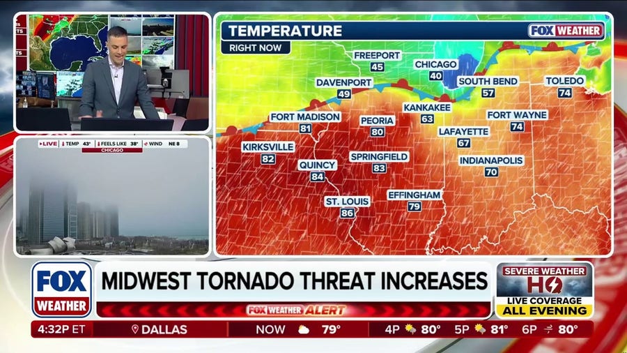 Severe weather threat lingers as intense tornadoes could break out across the Midwest