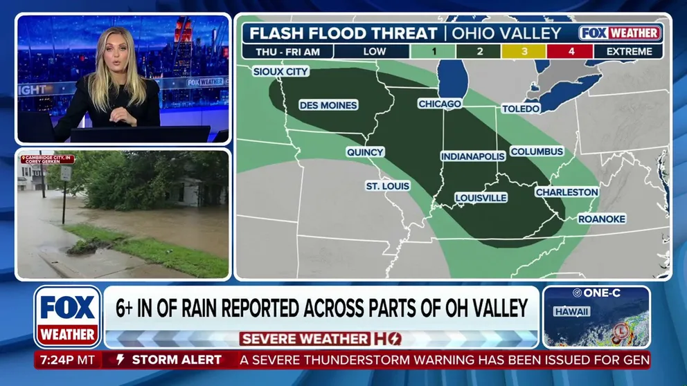 Since Monday, rounds of heavy rain have slammed the Midwest and Ohio Valley, triggering dangerous flooding, and more storms are expected. FOX Weather Meteorologist Haley Meier breaks down the forecast and the flooding that has swamped parts of Indiana and Ohio.