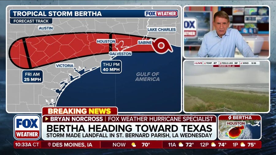 Exclusive analysis: Bertha headed toward Texas and checking in on East Pacific tropics