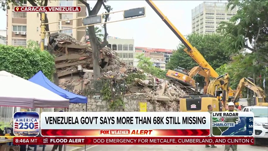Over 1,400 dead and 68K still missing after doublet earthquake in Venezuela