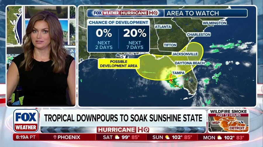 Tropical downpours target Florida with low chance of development this weekend