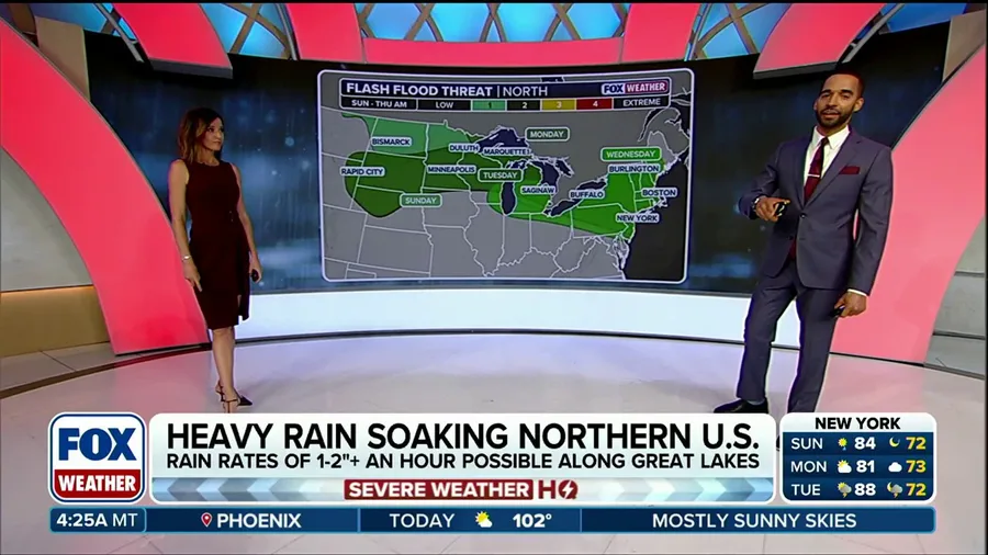 Repeated rounds of storms to bring renewed flash flood risk to already-soaked Northern Tier