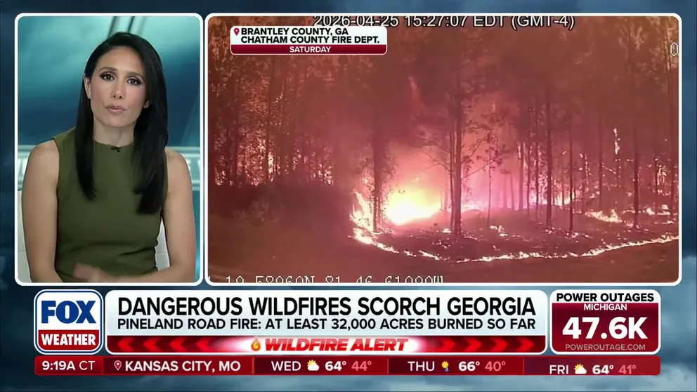 Georgia wildfires surpass 55,000 acres combined as rain helps ease fire ...