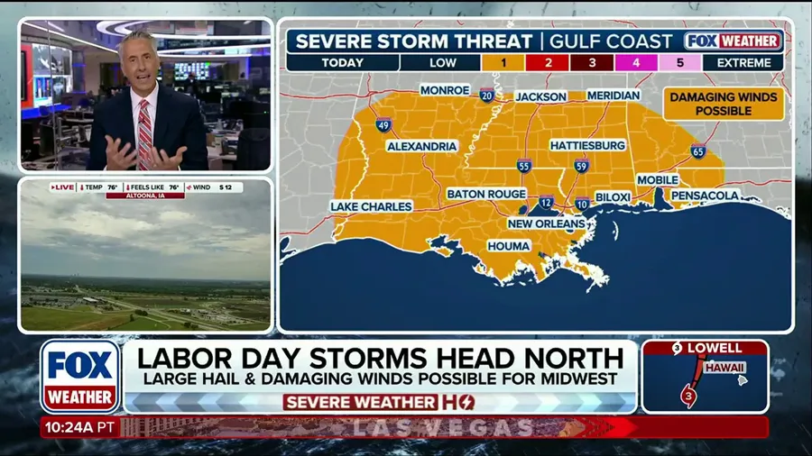 Gulf Coast under threat of severe storms