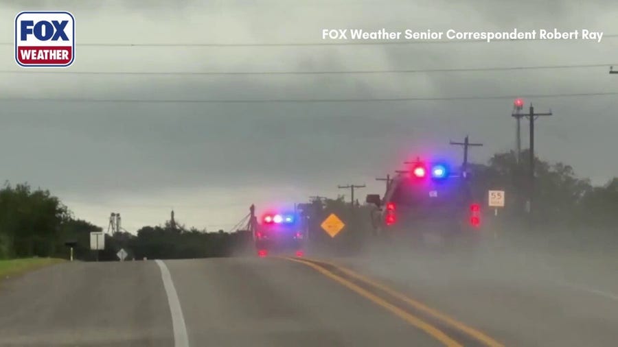 First responders race down Texas highway for flash flood rescues