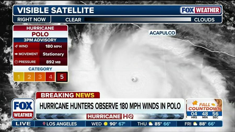 Polo becomes one of the strongest hurricanes ever observed in the Pacific