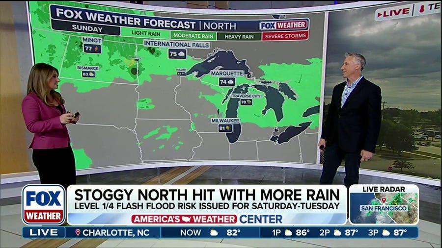 Ridge-riding storms to bring heavy rain to the Great Lakes into next week