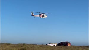 Helicopter airlifts a victim amid fatal ocean incident  