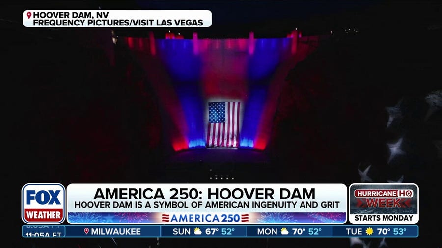 Hoover Dam becomes centerpiece of America 250 kickoff with largest patriotic display in history