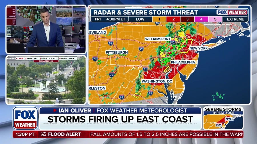 Severe storms firing up in the East as heat and humidity fuel instability