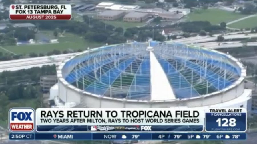 Tampa Bay Rays return to the World Series at Tropicana Field 2 years after Milton