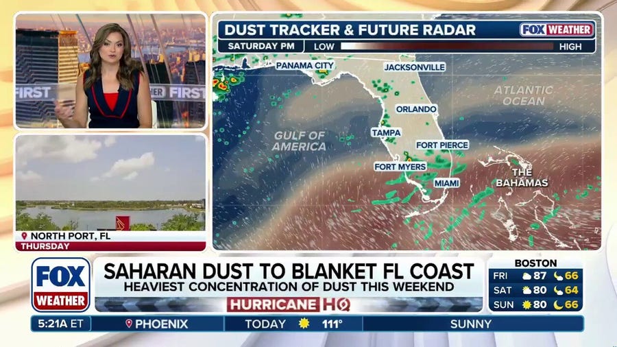 Massive Saharan dust plume spreads across Florida, Gulf Coast to send temperatures soaring