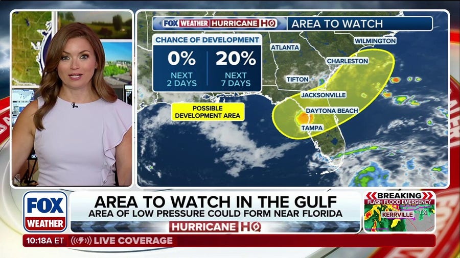 Area to watch forms in the Gulf with low chances of development