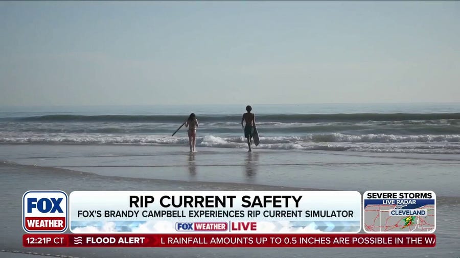 Rip current safety: Simulator shows what to do before you're in danger