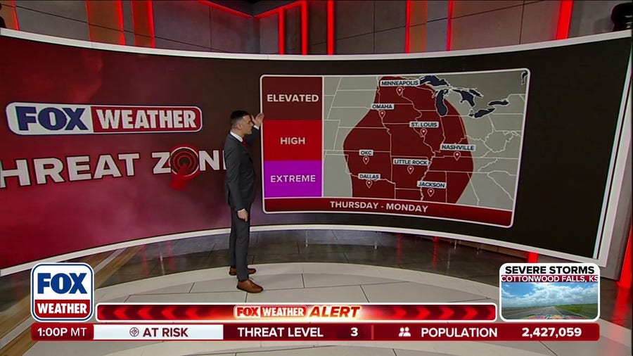 Severe weather marathon begins for the Central US with dangerous tornado, hail threat