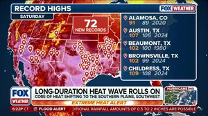 Record heat locks in across the southern US for the foreseeable future