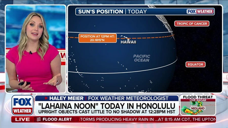 Shadows to vanish across Honolulu for rare 'Lāhainā Noon