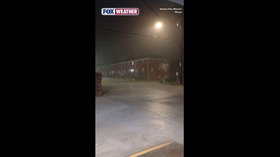 Tropically-enhanced thunderstorms slam Kansas City, Missouri