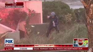 Robert Ray battles hurricane winds in Florida ahead of landfall