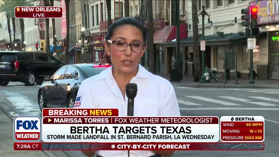 New Orleans conditions following Bertha’s landfall in St. Bernard Parish