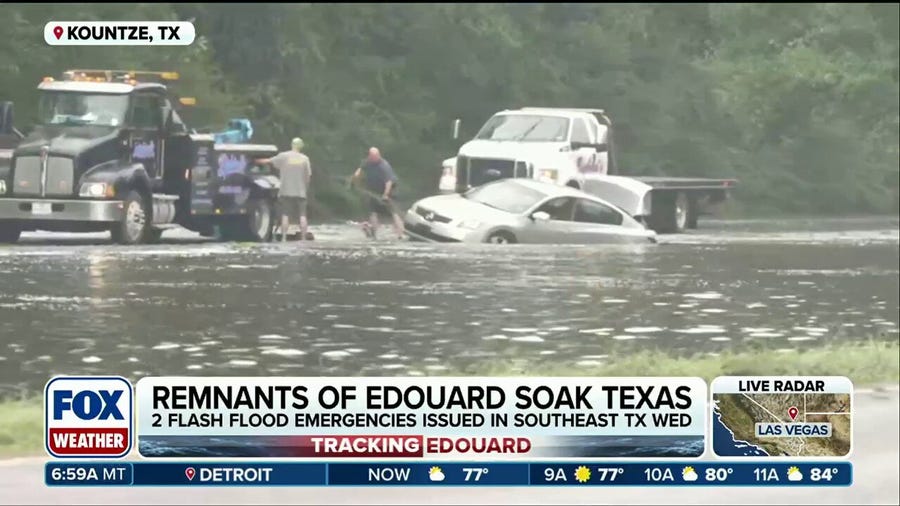 Edouard's remnants slam East Texas with heavy rain and flash flooding