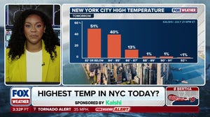 How warm will New York City be once the severe weather passes?