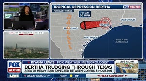 Bertha weakens to Tropical Depression as it moves across Texas