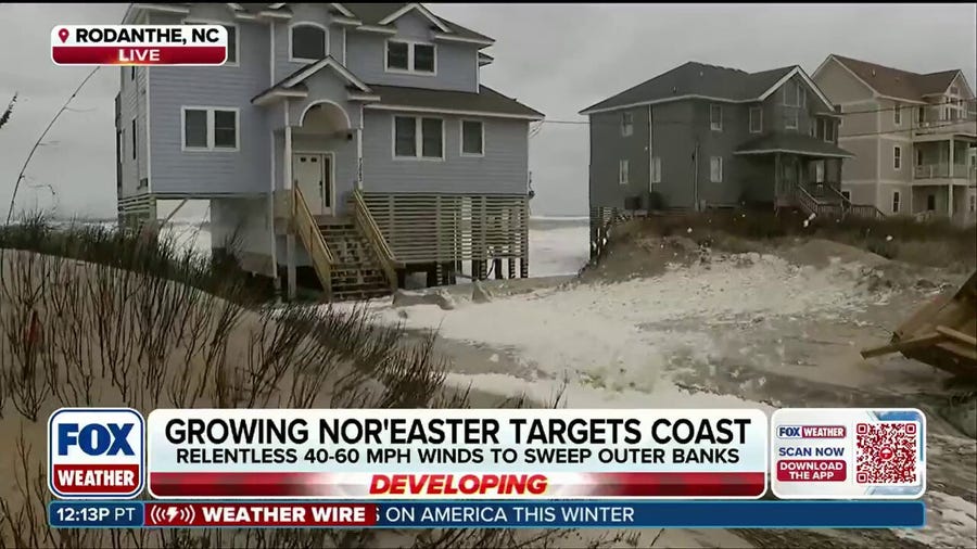 Outer Banks prepare for days of powerful winds, pounding surf as nor’easter targets the East Coast