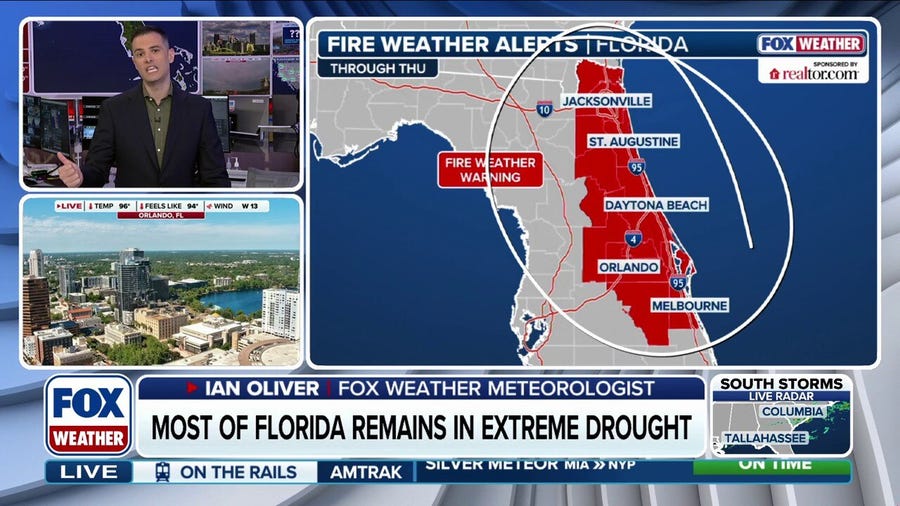 Hot, dry weather invades the Sunshine State amid widespread extreme drought