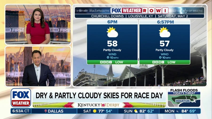 Weather unlikely to impact Kentucky Derby this weekend