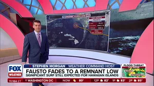 Fausto degenerates to a remnant area of low pressure, still expected to dangerous surf for Hawaii