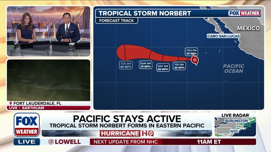 Tropical Storm Norbert forms in the Pacific amid strengthening El Niño