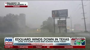 Edouard continues to slam Texas with over 17 inches of rain reported 
