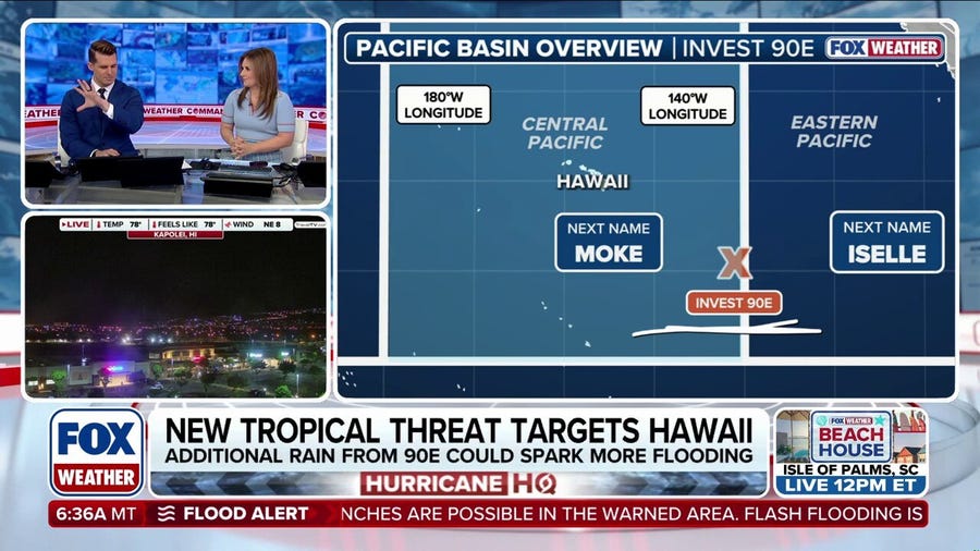 Hawaii faces renewed tropical threat in the form of Invest 90E