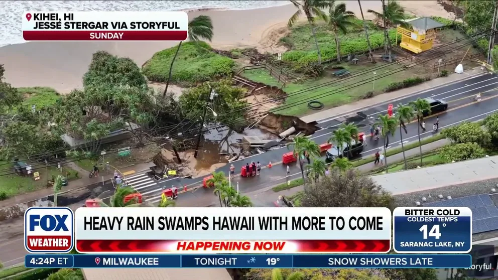The powerful Kona Low that brought days of heavy rain and flooding to Hawaii has weakened. However, additional rain will be possible as high atmospheric moisture remains centered across the islands and another Kona Low develops.