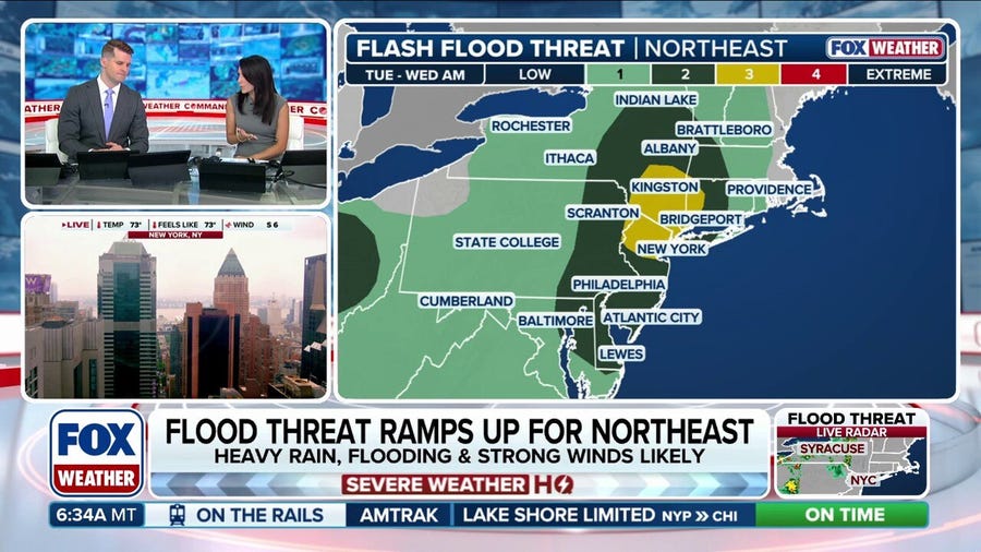 Nearly 36 million under Flood Watches as threats ramp up across the Northeast 