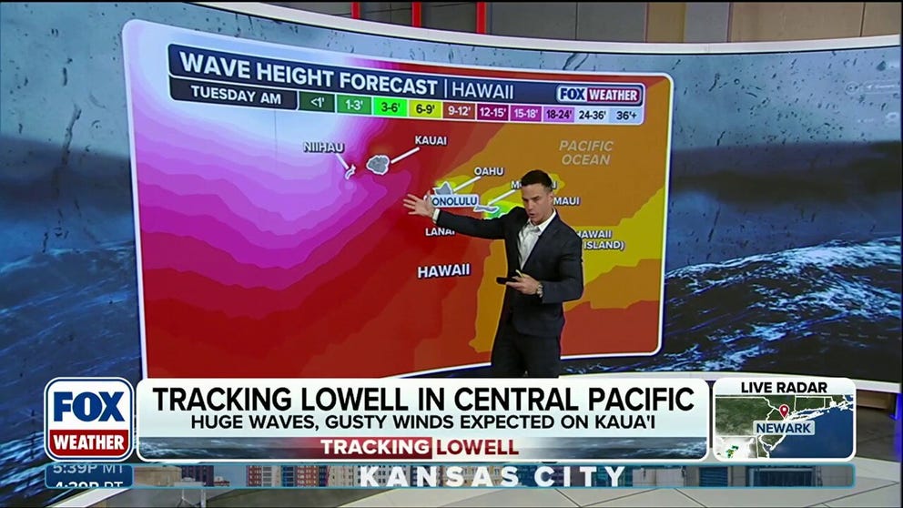 Hurricane Lowell remains a powerful major hurricane in the Pacific, fueled by warm ocean waters and a favorable atmospheric environment across the basin during El Niño. FOX Weather Meteorologist Steve Bender breaks down the latest forecast, where the storm is headed and the impacts expected across Hawaii.