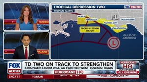 Tropical Depression Two expected to become Tropical Storm Bertha later Monday