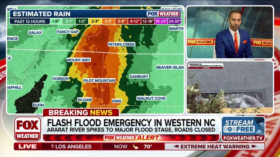 Flash Flood Emergency issued in Western North Carolina