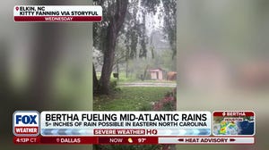Tropical Storm Bertha fuels rounds of rainfall, triggering flash flooding along the Mid-Atlantic coast