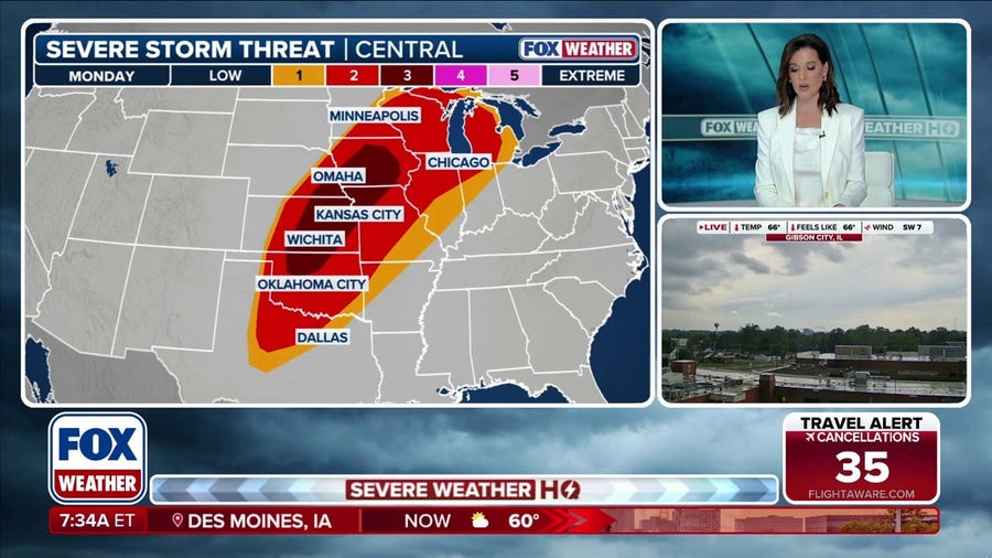 Dangerous severe weather outbreak continuing into early next week