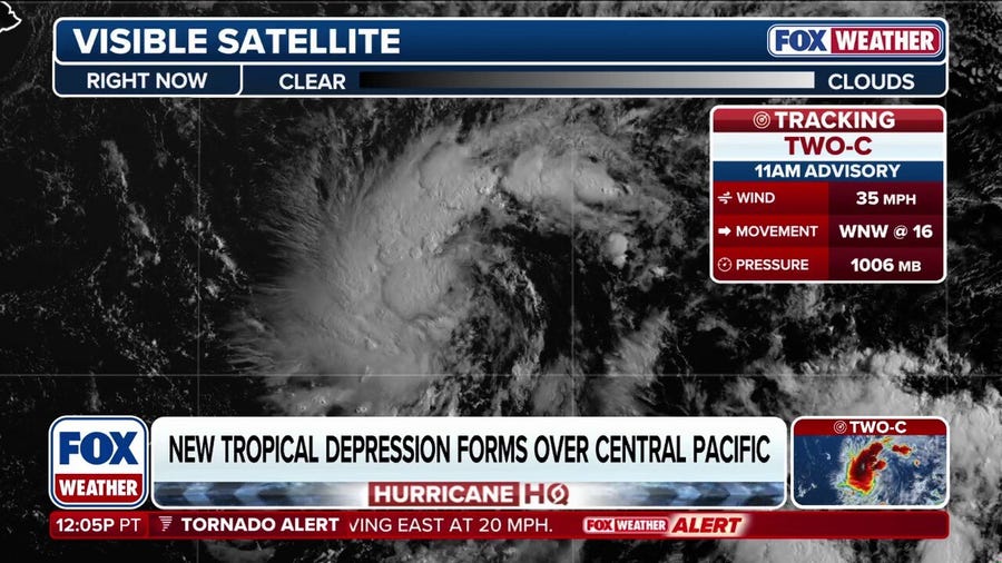 Tropical Depression Two-C forms bringing more heavy rain and gusty winds to the Hawaiian Islands